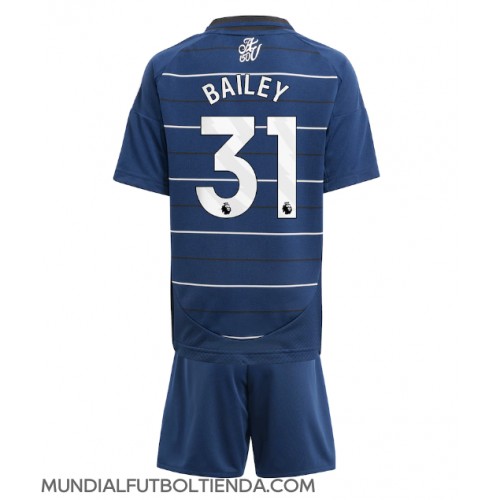 Camiseta Aston Villa Leon Bailey #31 Tercera Equipación Replica 2024-25 para niños mangas cortas (+ Pantalones cortos)